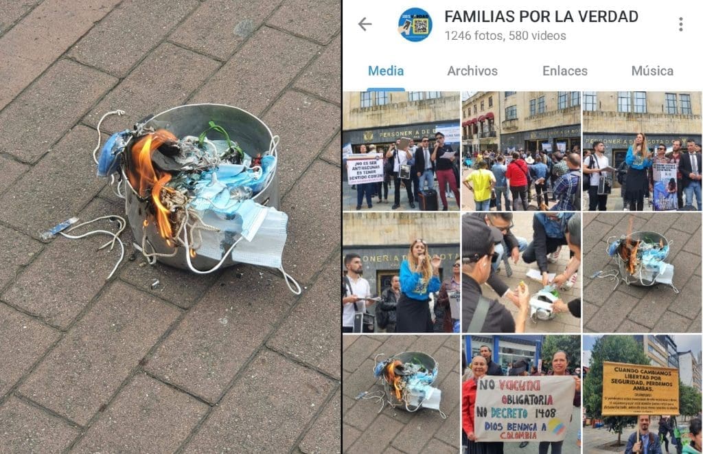Protestas de los antivacunas en Colombia, lideradas por el candidato al senado Esteban Ramírez