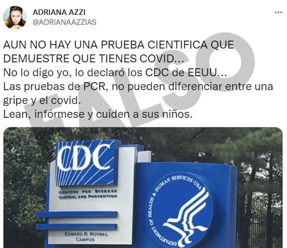 Tuit falso hecho por Adriana Azzi
