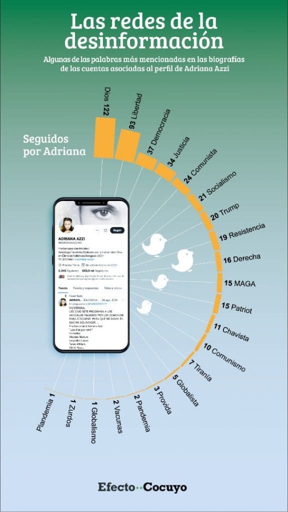 Palabras claves del Twitter de Adriana Azzi