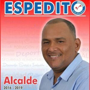 Afiche de campaña de Espedito Duque. Duque primero fue mentor de Rafael Moreno, pero luego se convirtió en blanco de sus denuncias.