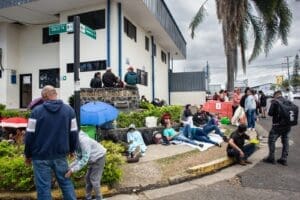 Unidad de Refugio de Migración y Extranjería en Costa Rica, donde asisten muchos nicaraguenses a sus trámites de asilo.