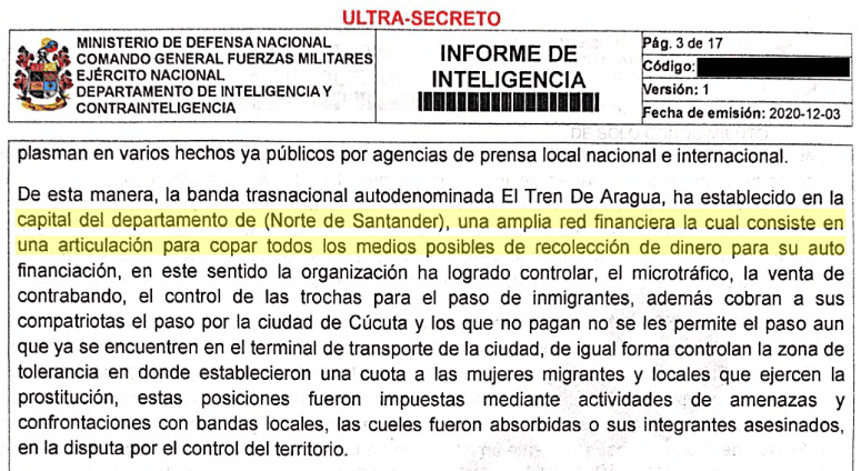 Tren de Aragua, Colombia, Perú, banda criminal venezolana, Fiscalía General de Colombia