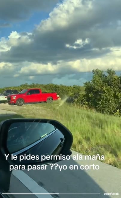 Video del supuesto coyote Maldonado en TikTok haciendo referencia a los narcotraficantes.