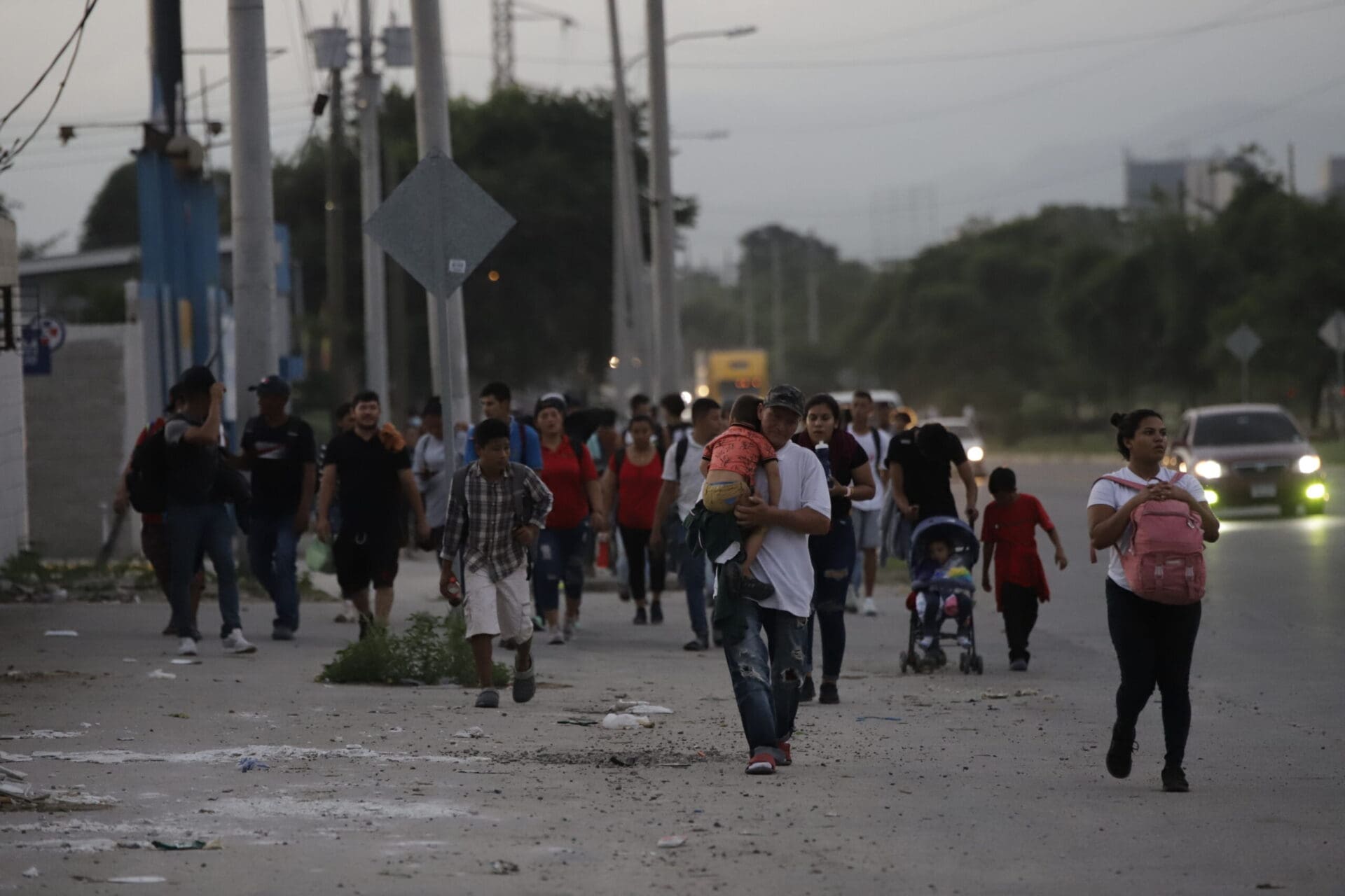 Foto de caravana migrante