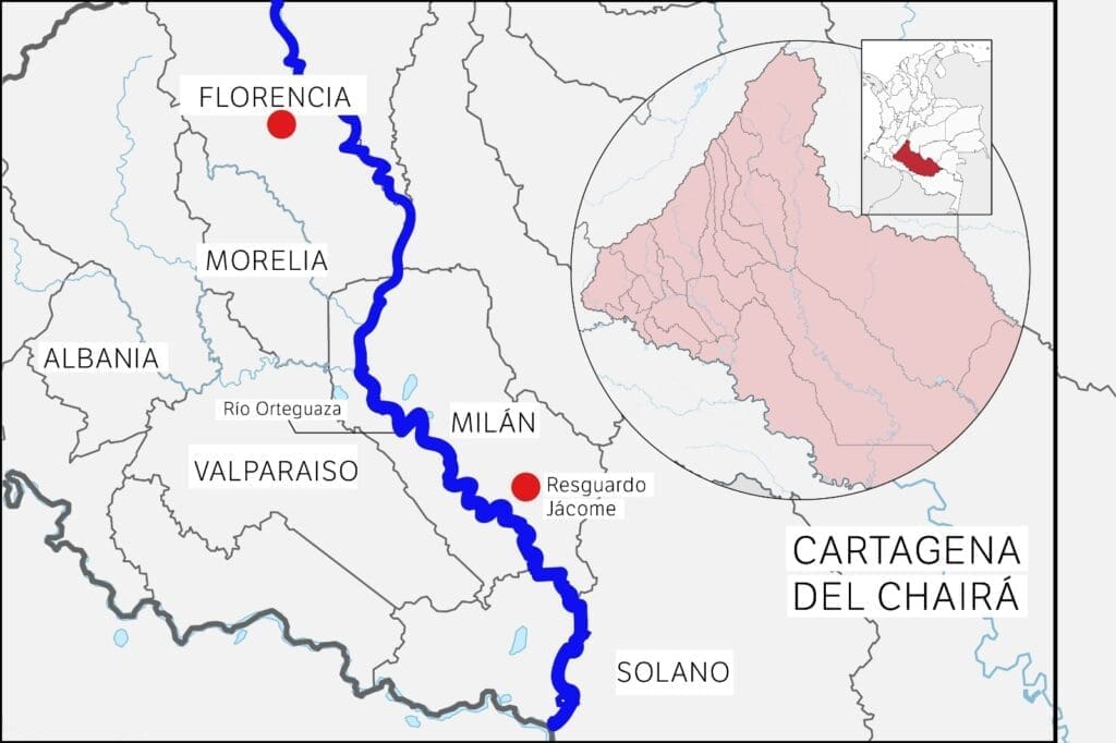 Mapa Resguardo indi?gena Coreguaje de Ja?come